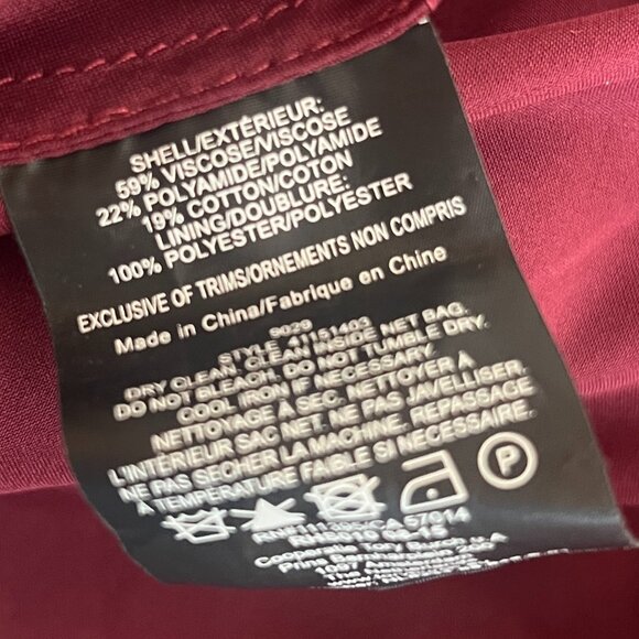 Tory Burch Burgundy Lace Sleeveless Dress – Size 2 - Picture 6 of 15